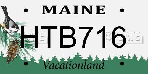 HTB716 Maine License Plate