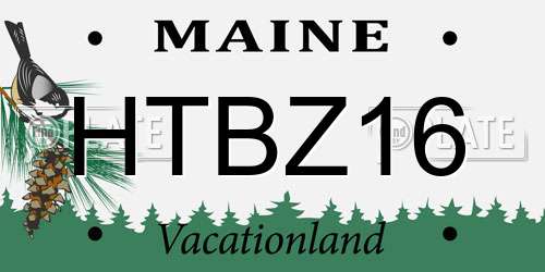 HTBZ16 Maine License Plate