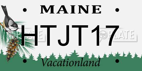 HTJT17 Maine License Plate
