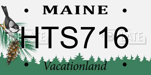 HTS716 Maine License Plate