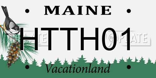 HTTH01 Maine License Plate