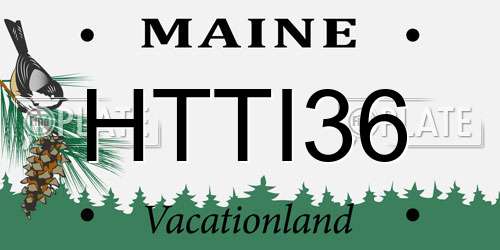 HTTI36 Maine License Plate