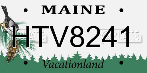 HTV8241 Maine License Plate