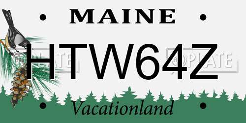 HTW64Z Maine License Plate