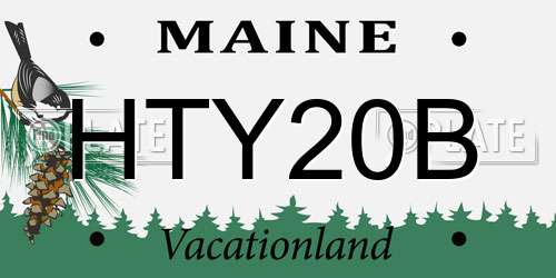 HTY20B Maine License Plate