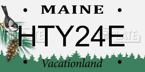 HTY24E Maine License Plate