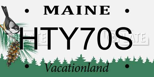 HTY70S Maine License Plate