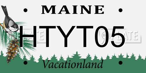 HTYT05 Maine License Plate