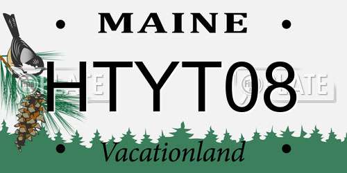 HTYT08 Maine License Plate