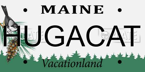 HUGACAT Maine License Plate