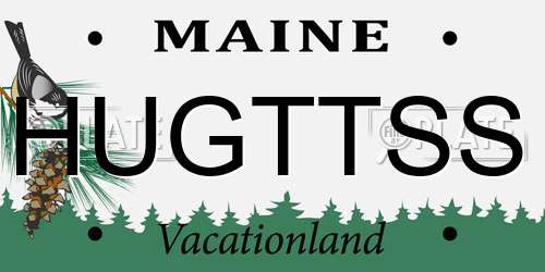 HUGTTSS Maine License Plate