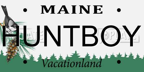 HUNTBOY Maine License Plate