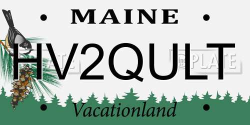 HV2QULT Maine License Plate