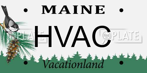 HVAC Maine License Plate