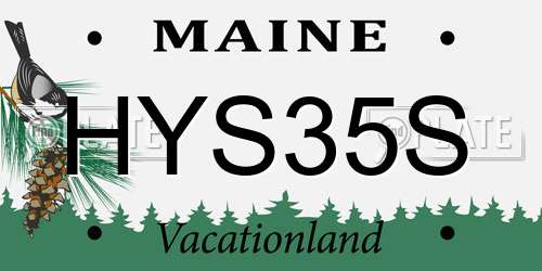 HYS35S Maine License Plate