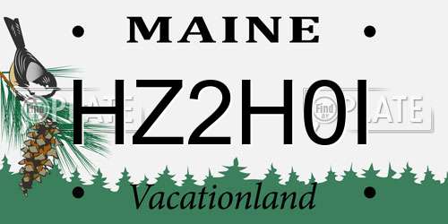 HZ2H0I Maine License Plate