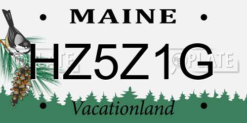 HZ5Z1G Maine License Plate