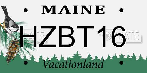 HZBT16 Maine License Plate