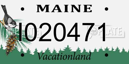 I020471 Maine License Plate