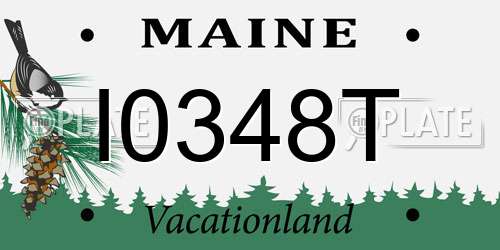 I0348T Maine License Plate
