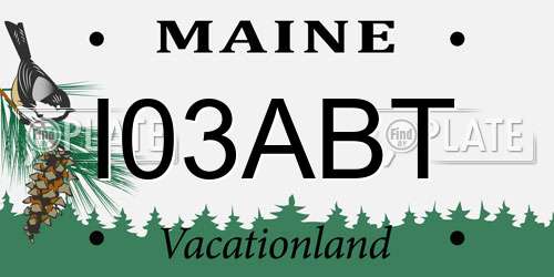 I03ABT Maine License Plate