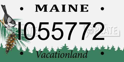 I055772 Maine License Plate