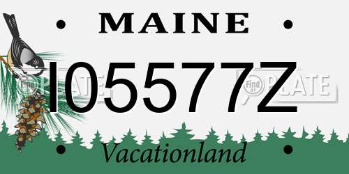 I05577Z Maine License Plate
