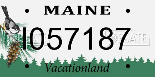 I057187 Maine License Plate