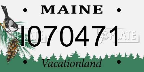 I070471 Maine License Plate