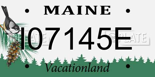 I07145E Maine License Plate