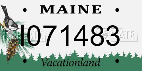 I071483 Maine License Plate