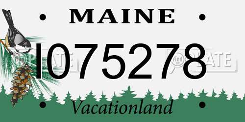 I075278 Maine License Plate