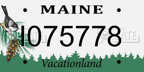 I075778 Maine License Plate