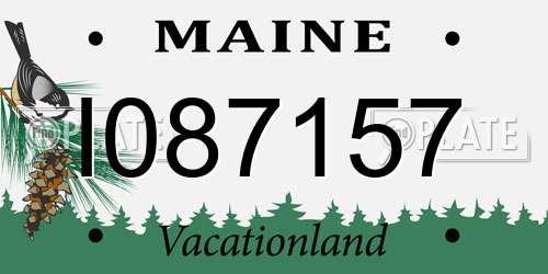 I087157 Maine License Plate