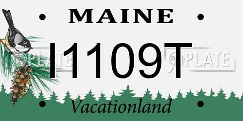 I1109T Maine License Plate