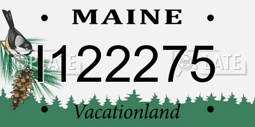 I122275 Maine License Plate