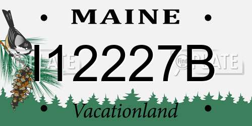 I12227B Maine License Plate