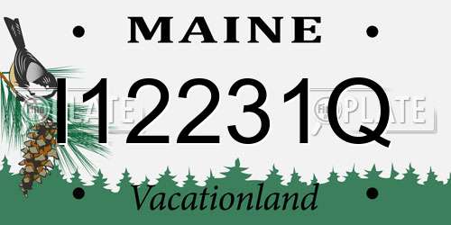 I12231Q Maine License Plate