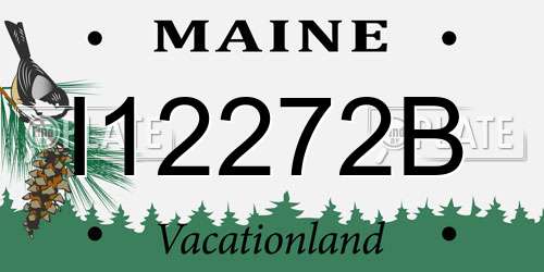 I12272B Maine License Plate