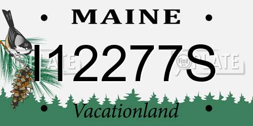I12277S Maine License Plate