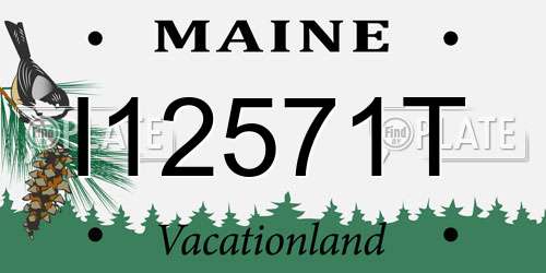 I12571T Maine License Plate