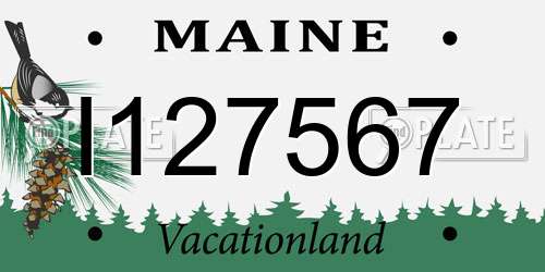 I127567 Maine License Plate