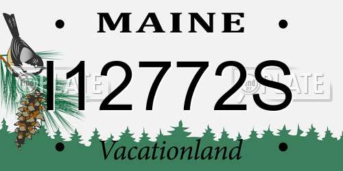 I12772S Maine License Plate