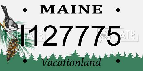 I127775 Maine License Plate