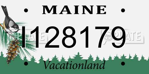 I128179 Maine License Plate
