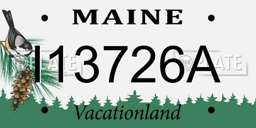 I13726A Maine License Plate