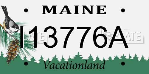 I13776A Maine License Plate