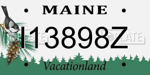I13898Z Maine License Plate