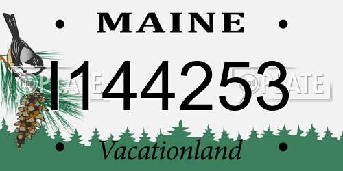 I144253 Maine License Plate