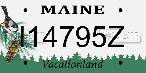 I14795Z Maine License Plate